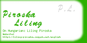 piroska liling business card